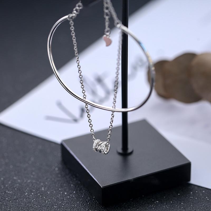 Niche Design High-End Exquisite S925 Gold-Plated Double-Layer Small Waist Bracelet for Women