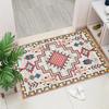1PC Vintage Red Living Room Rug Area Rug Washable Boho Rugs Carpet Non-Shedding Throw Rug for Farmhouse Indoor Kids Playroom