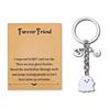 Spooky Wraith Key Ring Halloween Stocking Stuffer for Women Girls Teens Cute Boo Basket Gift for Friend With Gift Card