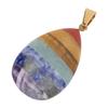 Pingente de Pedra Colorida Formato de Gota d'Água Acessório Estiloso para Colar Joias Decoração de Roupas