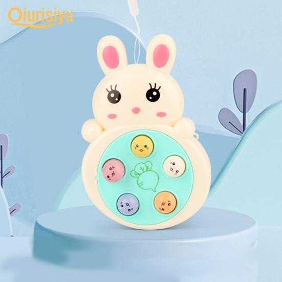 Fun Cartoon Shape Exercise Responsiveness Portable Finger Training Toy with Hanging Rope Children Gift Brain Game