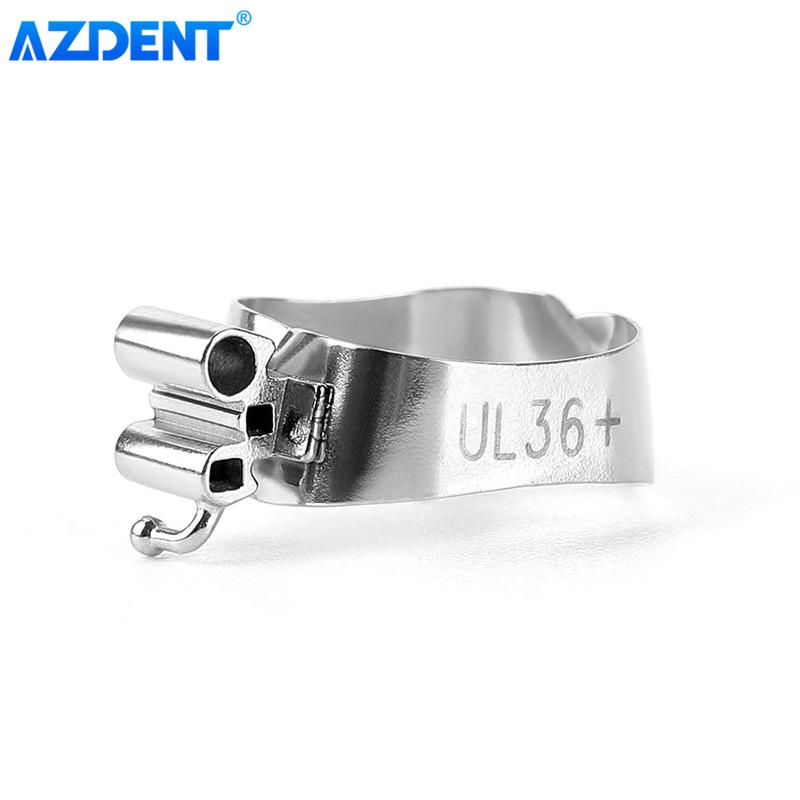 AZDENT 5Packs Dental Orthodontic Bands with Buccal Tube Triple Tubes for 1st Molar Teeth Roth.022 U3/L2 Size 35#-40#+ 4pcs/Pack