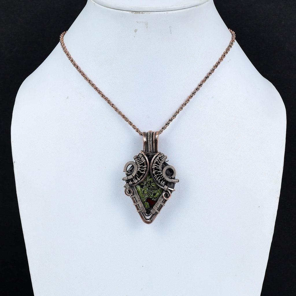 Dragon Blood Jasper 999 Copper Wire Wrapped Pendant, Handmade Gemstone Pendant Jewelry, Gifts For Wife Brand New Pendant