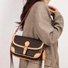 Women's Vintage Color Block Saddle Crossbody Bag - Large Capacity, Single Shoulder, Commuter Style 2025
