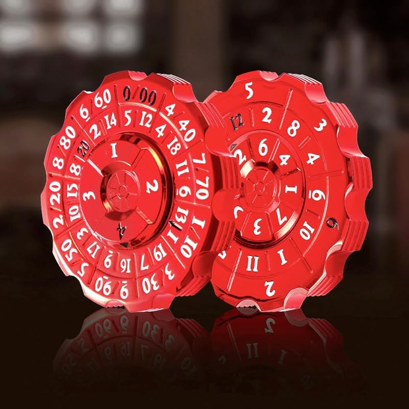 2-in-1 DND Dice & Fidget Spinner(1 Pack), Unique Roulette D&D Dice, Cool Spinner D&D Metal Dice Set, D6, D8, D10, D12,D20,D% 7-in-1 Dungeons and