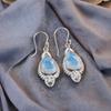 Milky Opal Gemstone 925 Sterling Silver Jewelry Handmade Dangle Earrings 1.80" EE-42-14