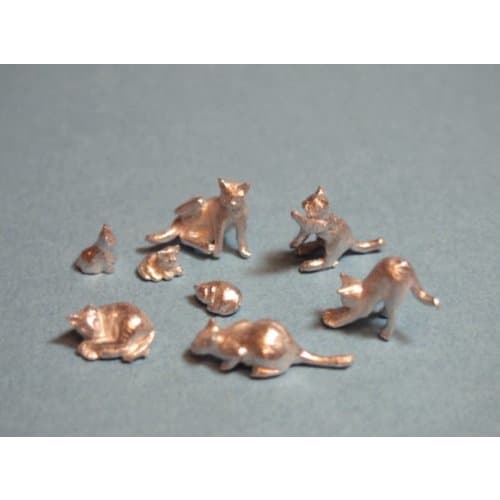 ML051 Cat Set Ver.2 Cat 8 Animals Set 1/35 To 1/32 Garage Kit Figure (japan Import) by Aurora Model