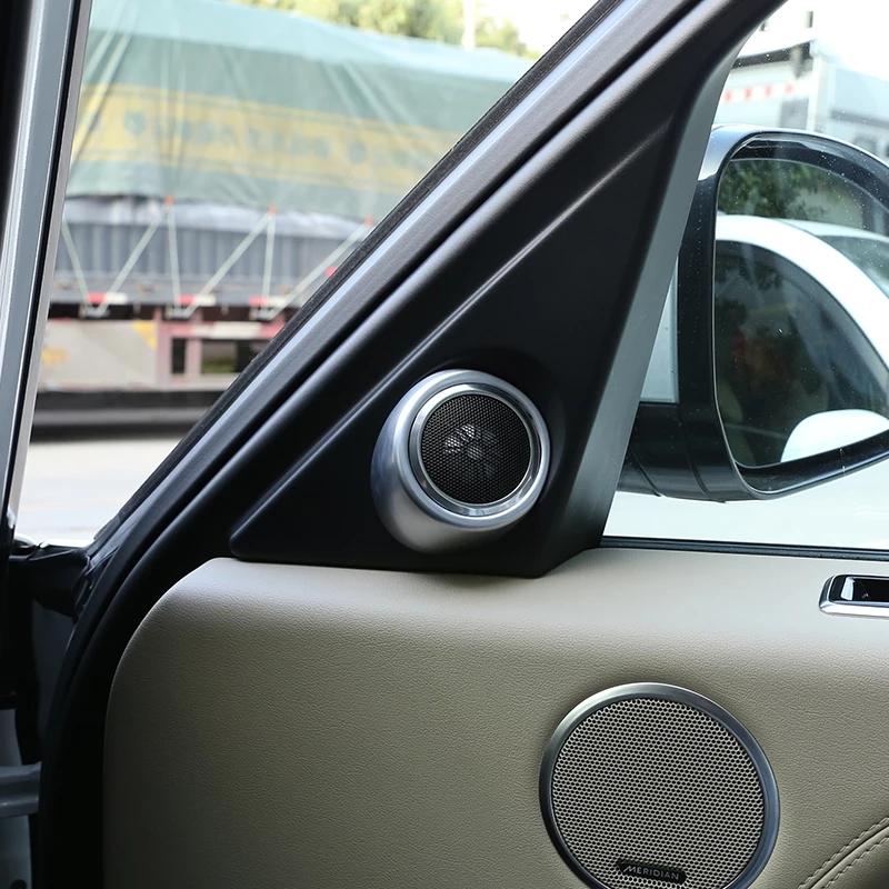 Auto Styling EINE Säule Audio Lautsprecher Hochtöner Rahmen Abdeckung Trim Aufkleber Chrom Für Range Rover Vogue 2018-Innenraum