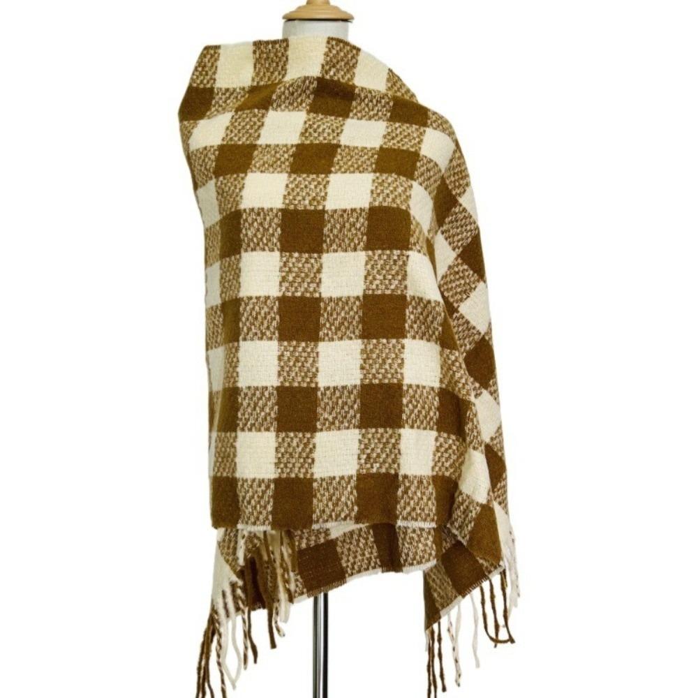 

Coldproof Winter Cashmere Scarves Korean Style Women Cashmere Shawl Wool Tassel Scarf Cold Weather жёлтый