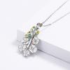 Enamel Necklace Mori White Epoxy Pendant Ladies Elegant Sweater Chain