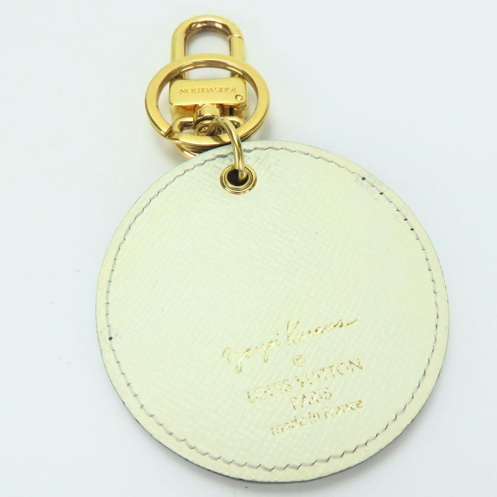 Used LOUIS VUITTON key ring Portocre Monogram M66739 Pumpkin dot Monogram Bron white Yayoi Kusama