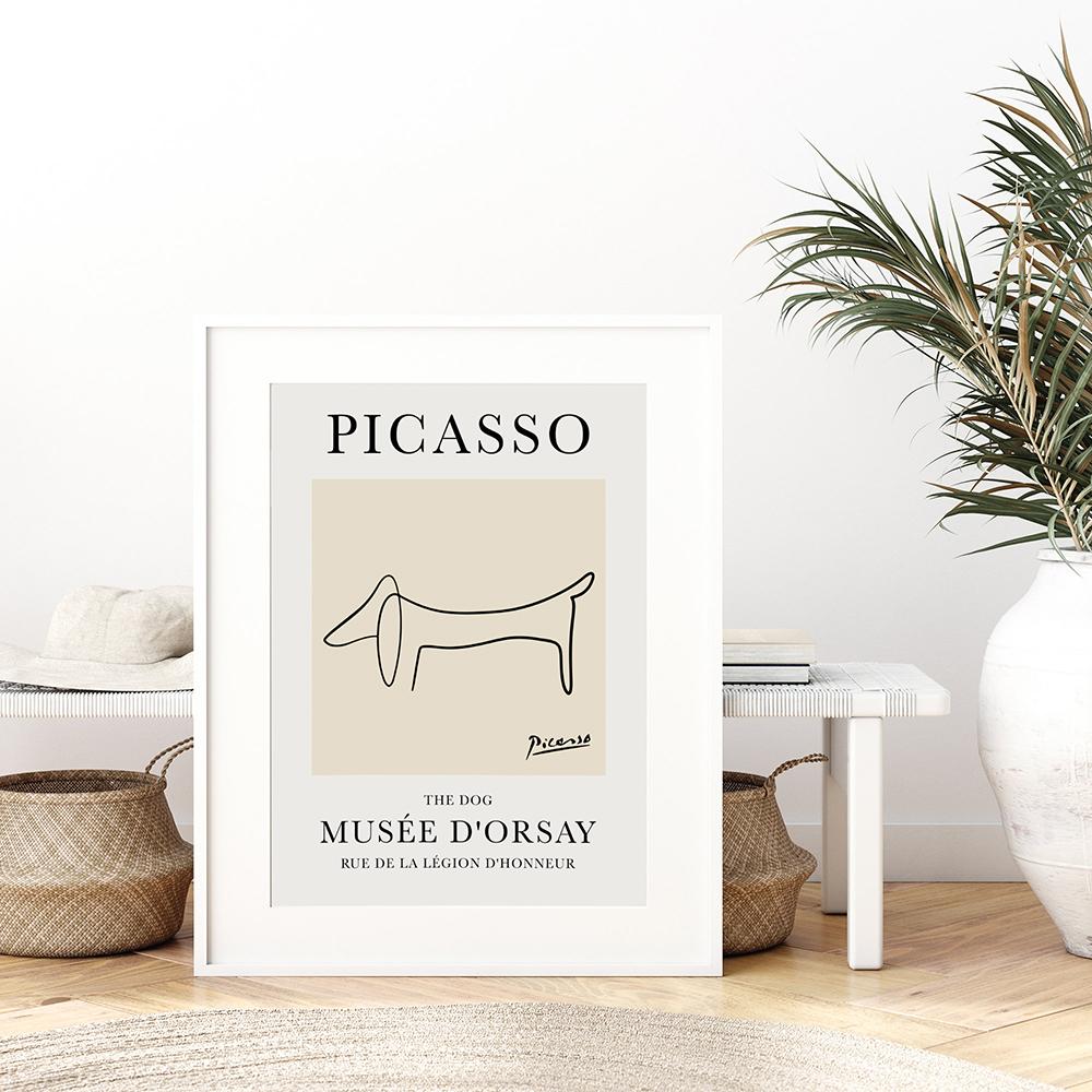 Pablo Picasso Tier Skizze Hund Katze Zeichnung Poster Linie Kunstdrucke Ausstellung Galerie Wand Bilder Leinwand Malerei Wohnkultur
