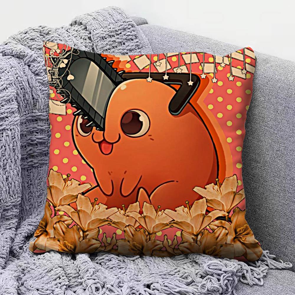 Pochita Chainsaw Man Home Sofa Cushion Covers And Aecorative Custom Pillow Covers