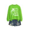 Womens Oversized Long Sleeve Hoodie Top With Horse Lover Graphic Print Cotton Blend Casual Sweatshirt Winter