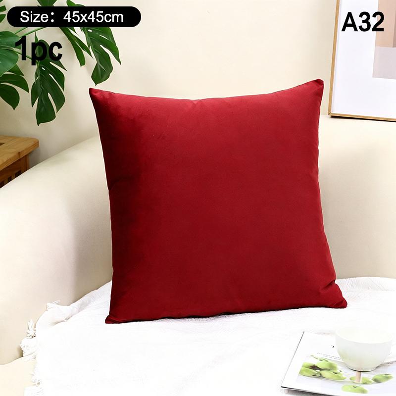 High-Quality 45*45CM Plush Pillow Case with Padded Layer for Cozy Home Decor