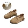 Leather casual single shoes women's spring new platform commuter small leather shoes women's retro women's shoes comfortable flat shoes