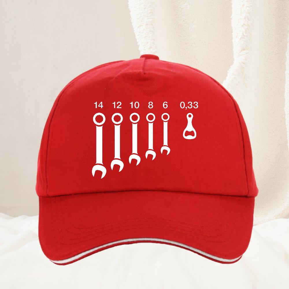Wrench Wrenches Beer Bottle Opener Tools Baseball Cap Adjustable Unisex Sports Hats Beer Bottle Opene Dad tool Hat (Red,Adjustable)