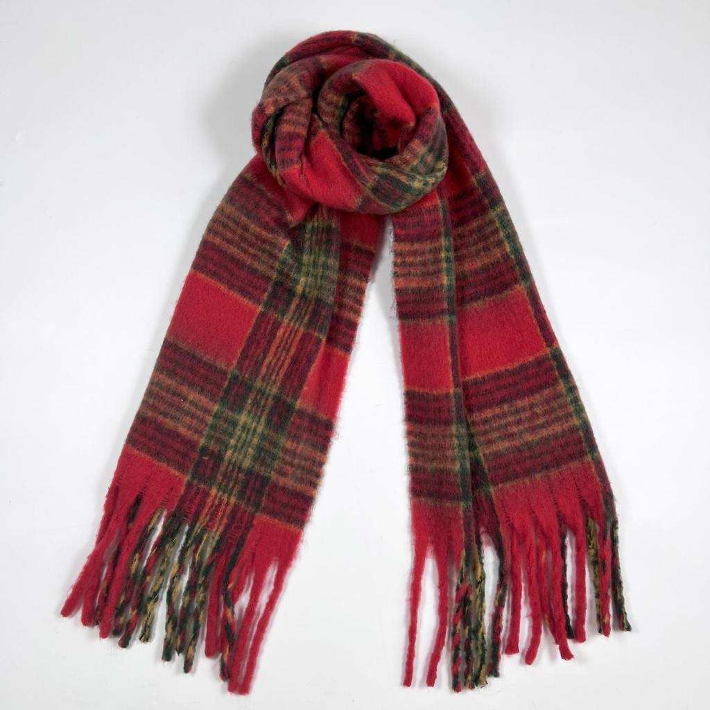 Women's Korean Plaid Mohair Scarf - Warm, Fashionable, Versatile Winter Neck Warmer