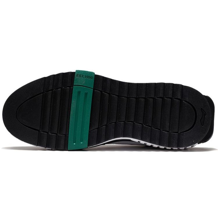 Li Ning New Journey Comfortable Versatile Casual Low-Top Skate Shoes Men Sneaker White Green AGCS169-4
