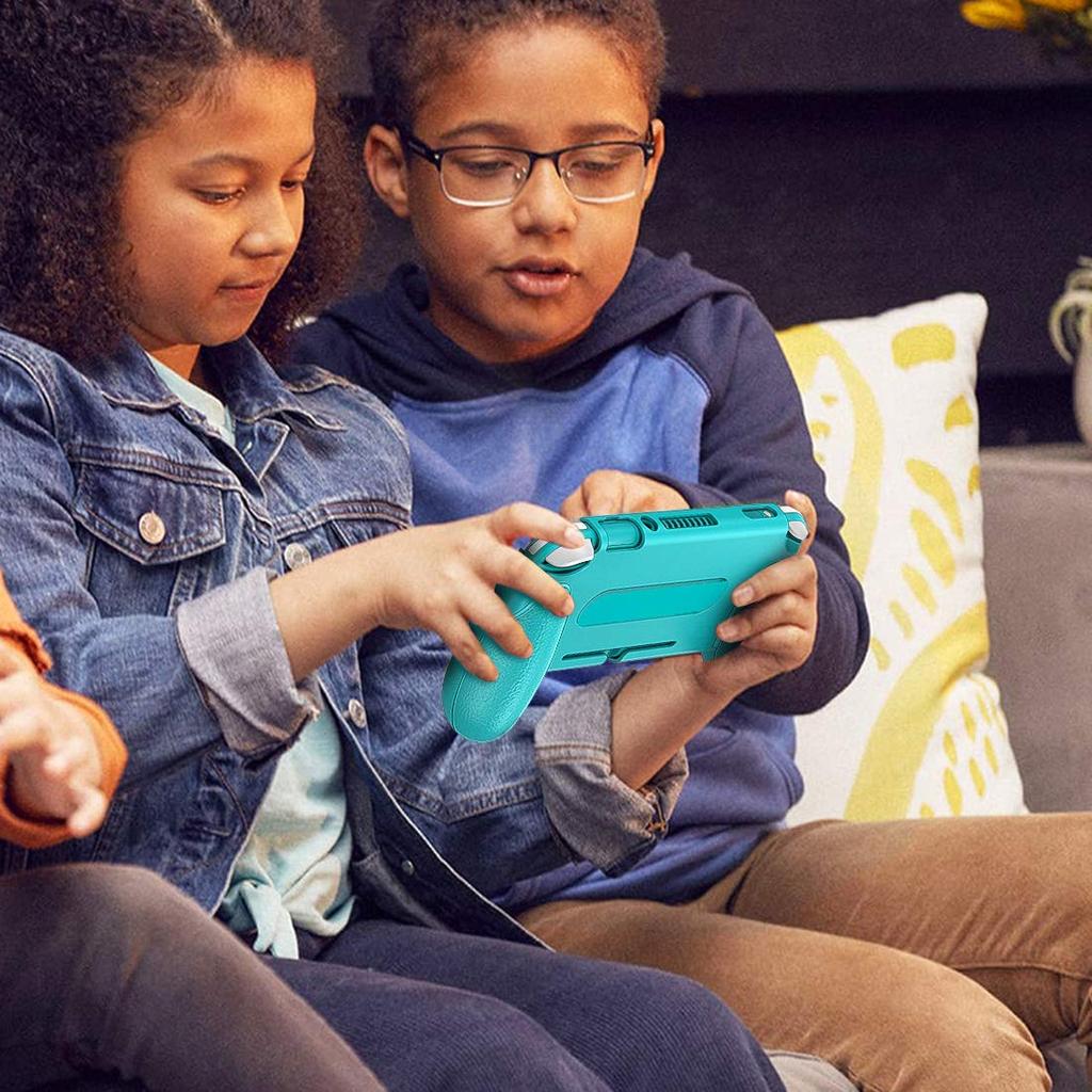 ATiC Maner Grip Stand pentru Switch Lite Confortabil la Ușor de Atașat și Compatibil cu Carcasa, Husă pentru Nintendo Switch Lite, Rezistent la Șocuri, Ergonomic,