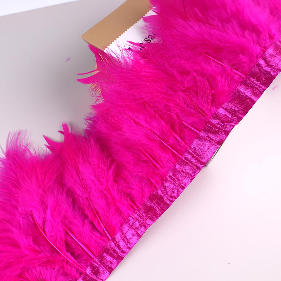 10 Meters Natural Turkey Marabou Feather Trim Ribbon Feather Fringe For Wedding Dress Decor Sewing Accessories Plumas