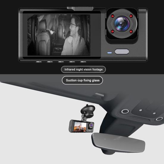 

Видеорегистратор Yousheng Night Vision Dash Cam, автомобильный видеорегистратор с широкоугольной записью на 170 градусов, G-сенсором, простой в установке, интеллектуальный видеорегистратор