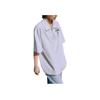 Li-Ning Letter Print Zip-Up Polo T-Shirt Unisex Tops Milk-White AHST629-1
