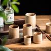 1 STÜCK Japanische Sake-Tasse aus natürlichem Bambus, chinesische Wassertasse aus Holz für Tee, Wein, Kaffee, Saft, Trinkbecher, handgefertigt