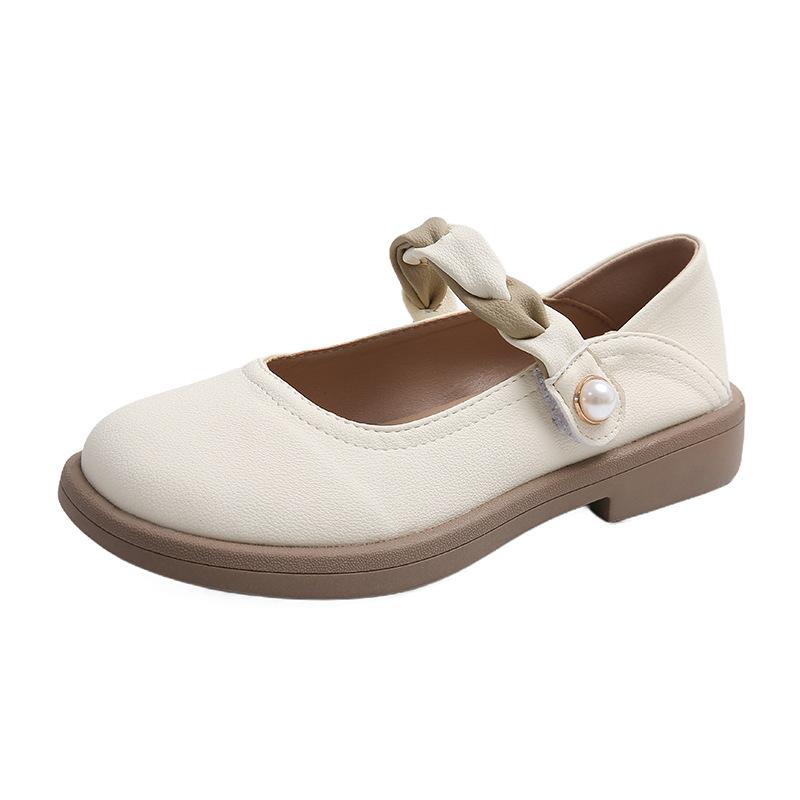 French Shallow Mouth Mary Jane Single Shoes Women's 2025 Spring New with Skirt College British Style High Heel Small Leather Shoes