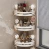 Suction Cup Storage Organizer Wall Mounted Wall Corner Shelf Corner Shelf Organizer  Toilet Area