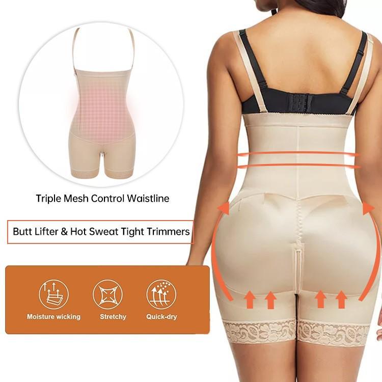 European & American Abdomen Control Hip Lift Body Shaper with Side Zipper