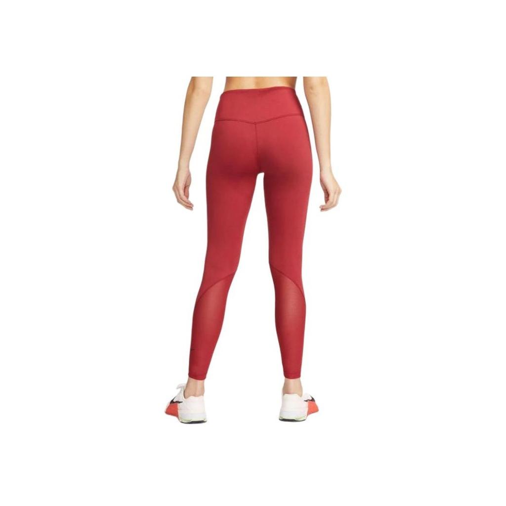 Nike Solid Color Logo Print High Waist Leggings Women Leggings Red DD0249-690