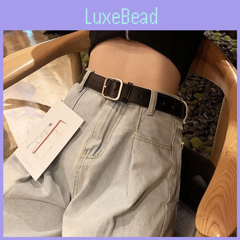 Vintage Stylish Black Women's Versatile Decorative Wide Denim Belt For Summer Fashion