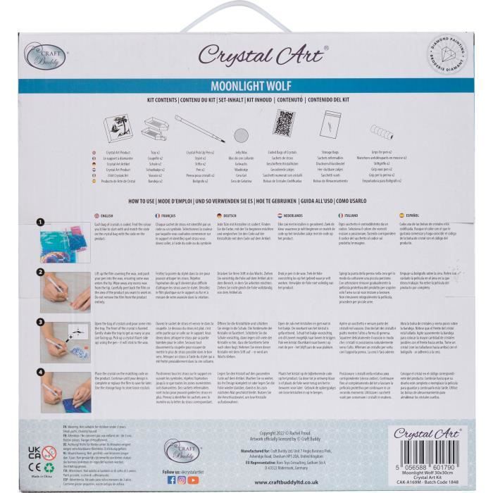 Painting Kit - VBS - Moonlight - 30 X 30 Cm - Multicolor - For Children and Adults