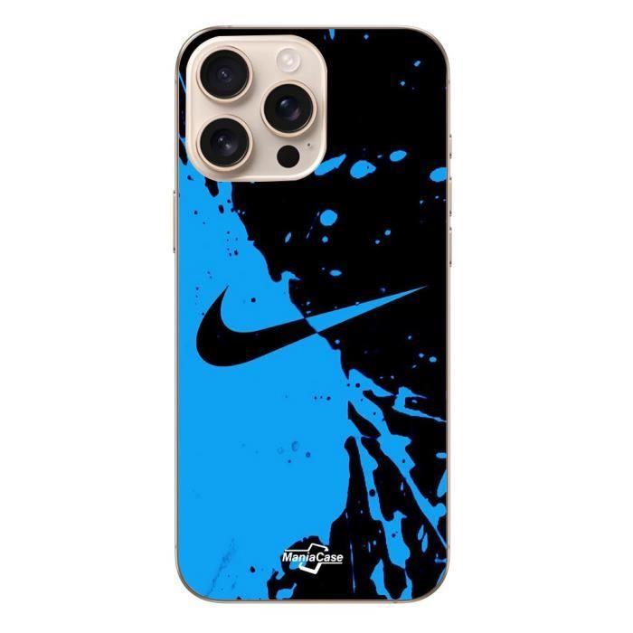 iPhone 16 Pro Hülle nike logo Farbe schwarz und blau Maniacase