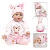 Realistic 16" Soft Silicone Reborn Doll With Handmade Details And Lifelike Blue Eyes