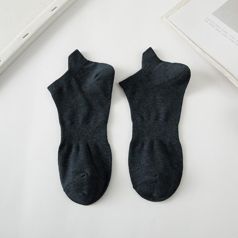 Herren Atmungsaktive Frühling/Sommer Niedrig geschnittene Unsichtbare Bootssocken - Einfarbig