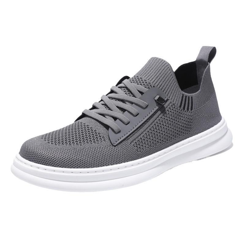 Summer mesh shoes breathable soft-soled running shoes men's thin low-top fly-woven shoes one-pedal casual sports shoes