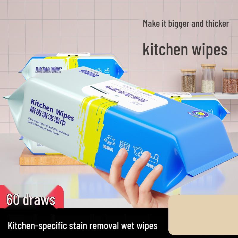 Disposable Kitchen Degreasing Wipes: Thick, Durable, and Ideal for Oil Stain Removal at Home