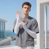 Sun Protection Ice Sleeves for Men Women, Breathable Ice Silk Cooling Arm Sleeves with Thumb Hole, Lightweight UV Sun Protection Sleeve for Summer