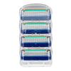 New 4Pcs/Lot Razor Blades For Men Sharp Trimmer Straight Razor  Manual Five Layer Shaver