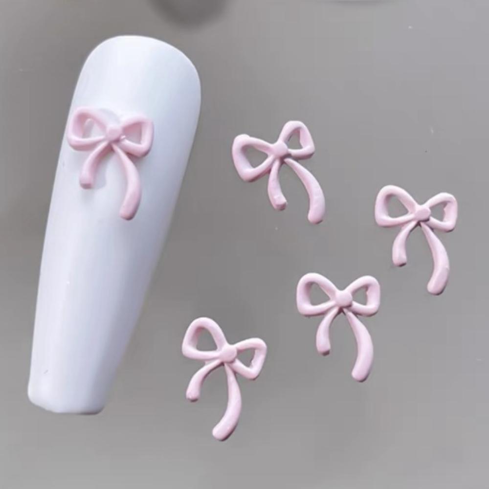 

20pcs/Lot Bow Ribbon Nail Rhinestones DIY Manicure Tools for Valentine s Day Christmas Day светло-розовый
