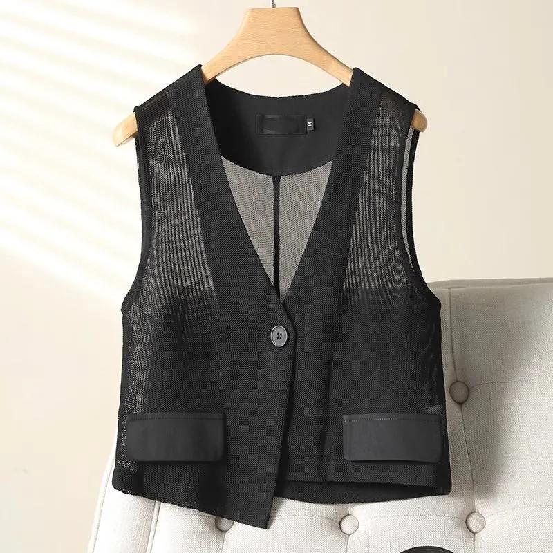 

Women Summer V-neck Thin Sleeveless Vest XS
