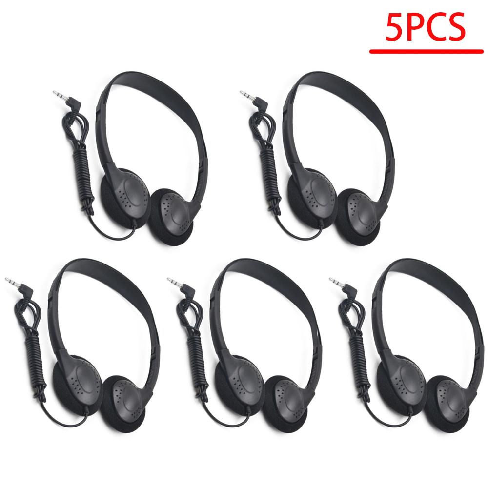 1PCS 5PCS 10PCS Wired Stereo Earphones Noise Cancelling Earphone With Microphone Adjustable For PC /Laptop/Computer