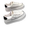 Thick-soled White Shoes Women's Flat-soled Sports Board Shoes Small Height Increase Single