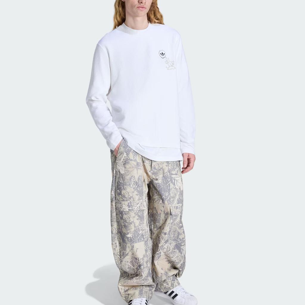 Adidas Originals Originals Waffle Workwear logo-detail long-sleeved T-shirt KG6440