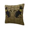 Egyptian Cat Goddess On Gold Ornament Tiles Pillow Decoration Egypt Hieroglyphic Cushion Decoration Salon Square Pillowcase