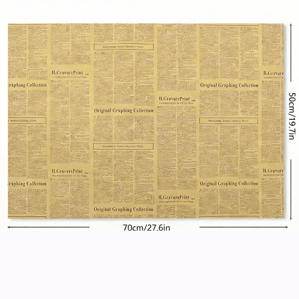 45Pcs Vintage Newspaper Wrapping Paper Double Sided Gift Wrapping Paper  Valentine's Day
