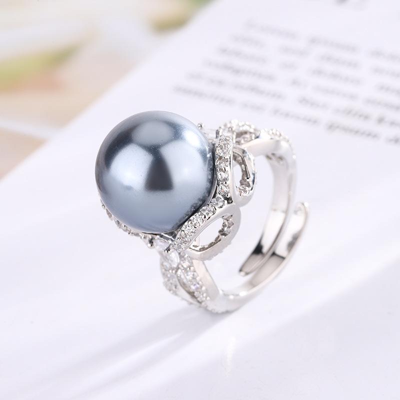 

Ювелирные изделия Медное основание с золотым покрытием Черное золото Персонализированное кольцо с бантом и бриллиантами 14 мм