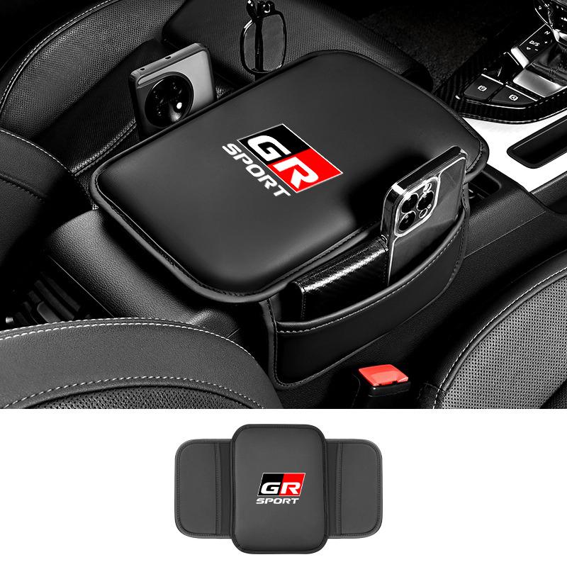 For Toyota GR Sport Gazoo Racing RAV4 C-HR MiraiCar Armrest Box Pad Auto Protective Armrest Mat Storage Bag Interior Accessory